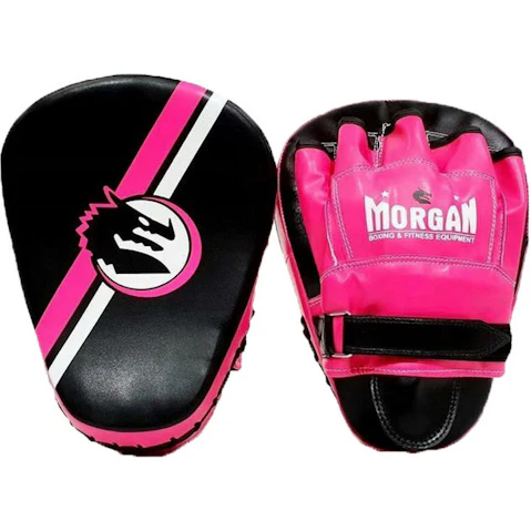 Morgan Sports V2 Classic All Purpose Pre-Bent Focus Pads - Black/Fluro Pink