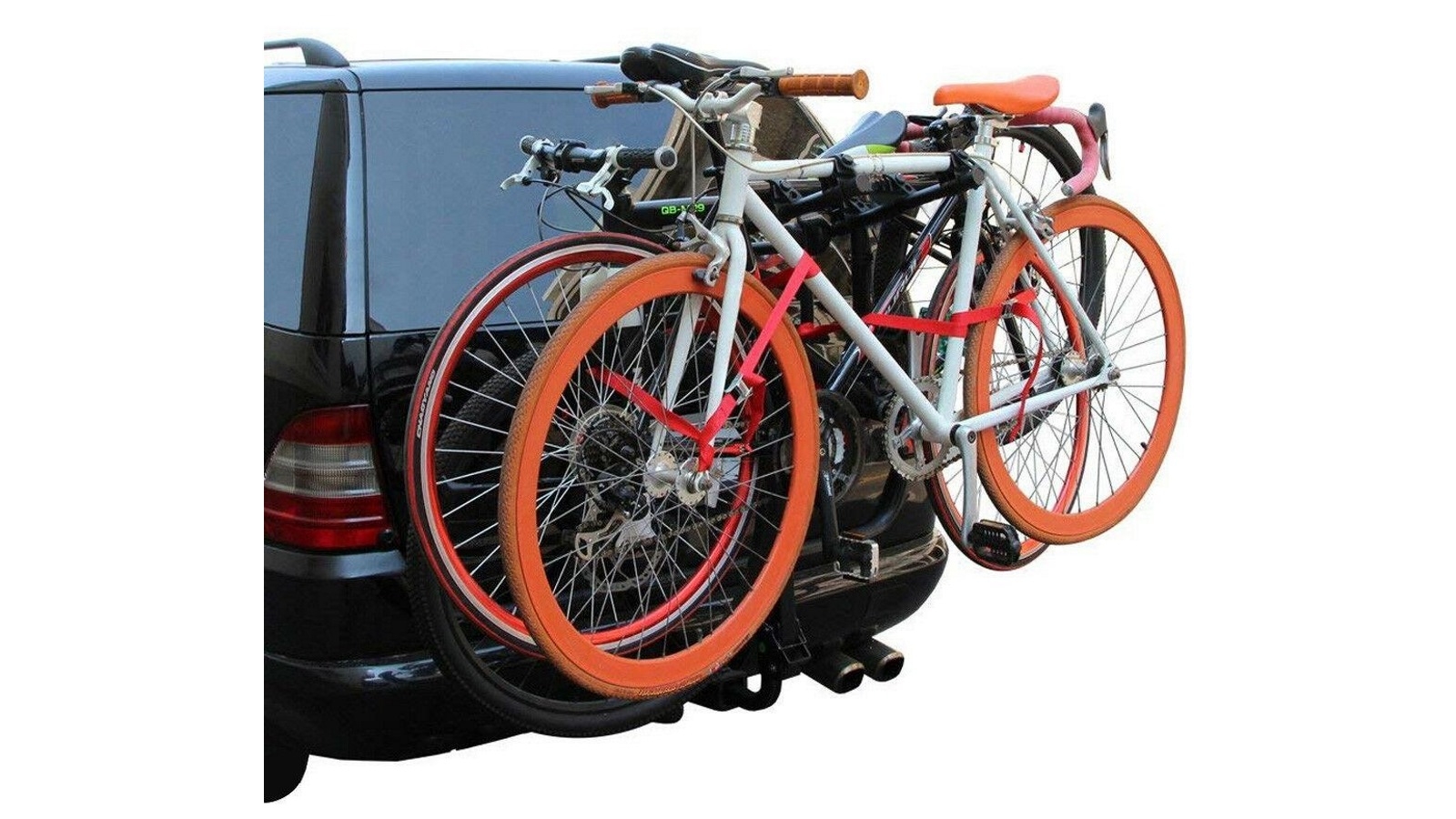 San Hima 4 Bicycle Carrier Bike Car Rear Rack 2 TowBar Steel Foldable Hitch Harvey Norman