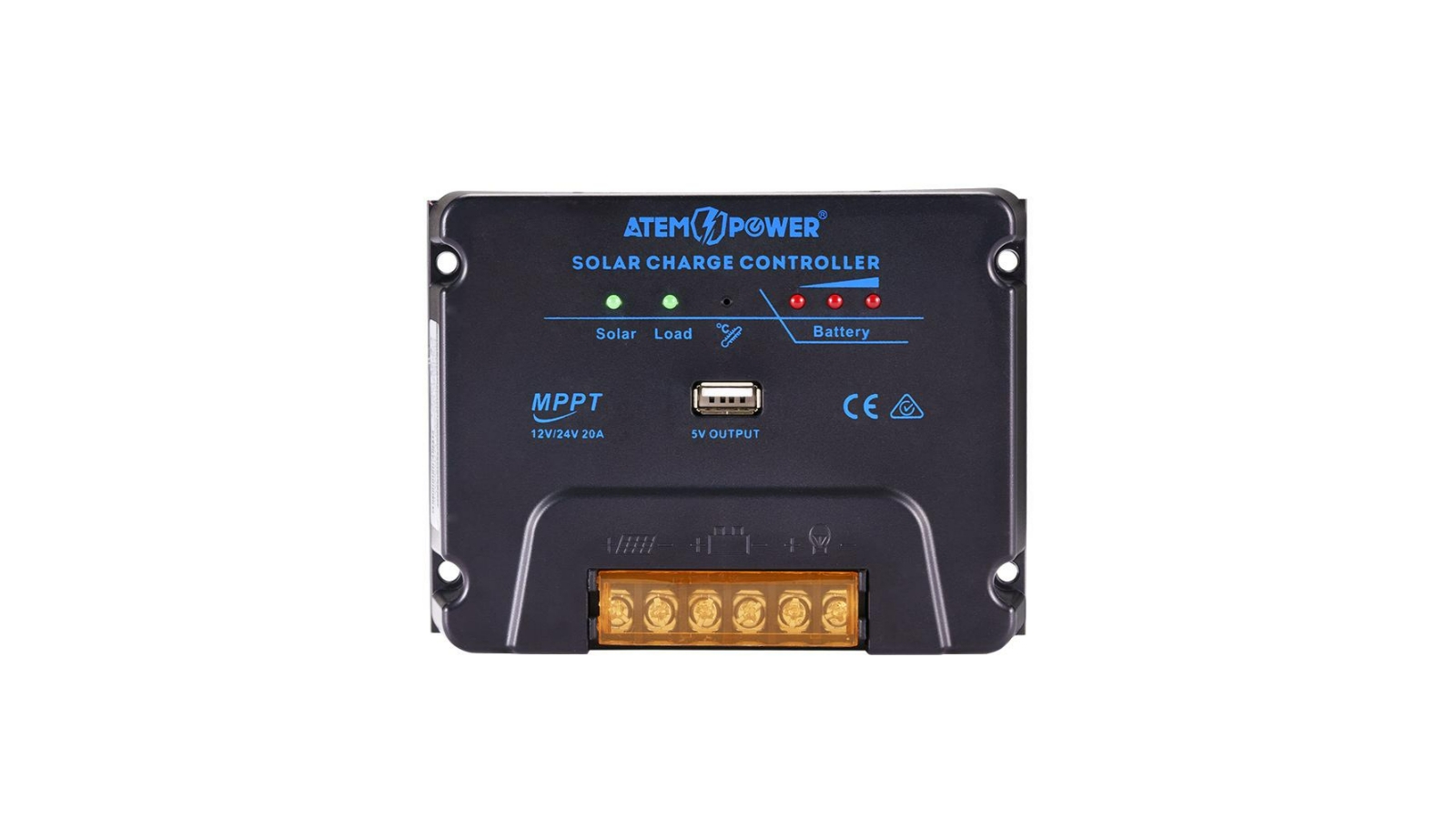 Atem Power 20A MPPT Intelligent Solar Charge Controller Solar