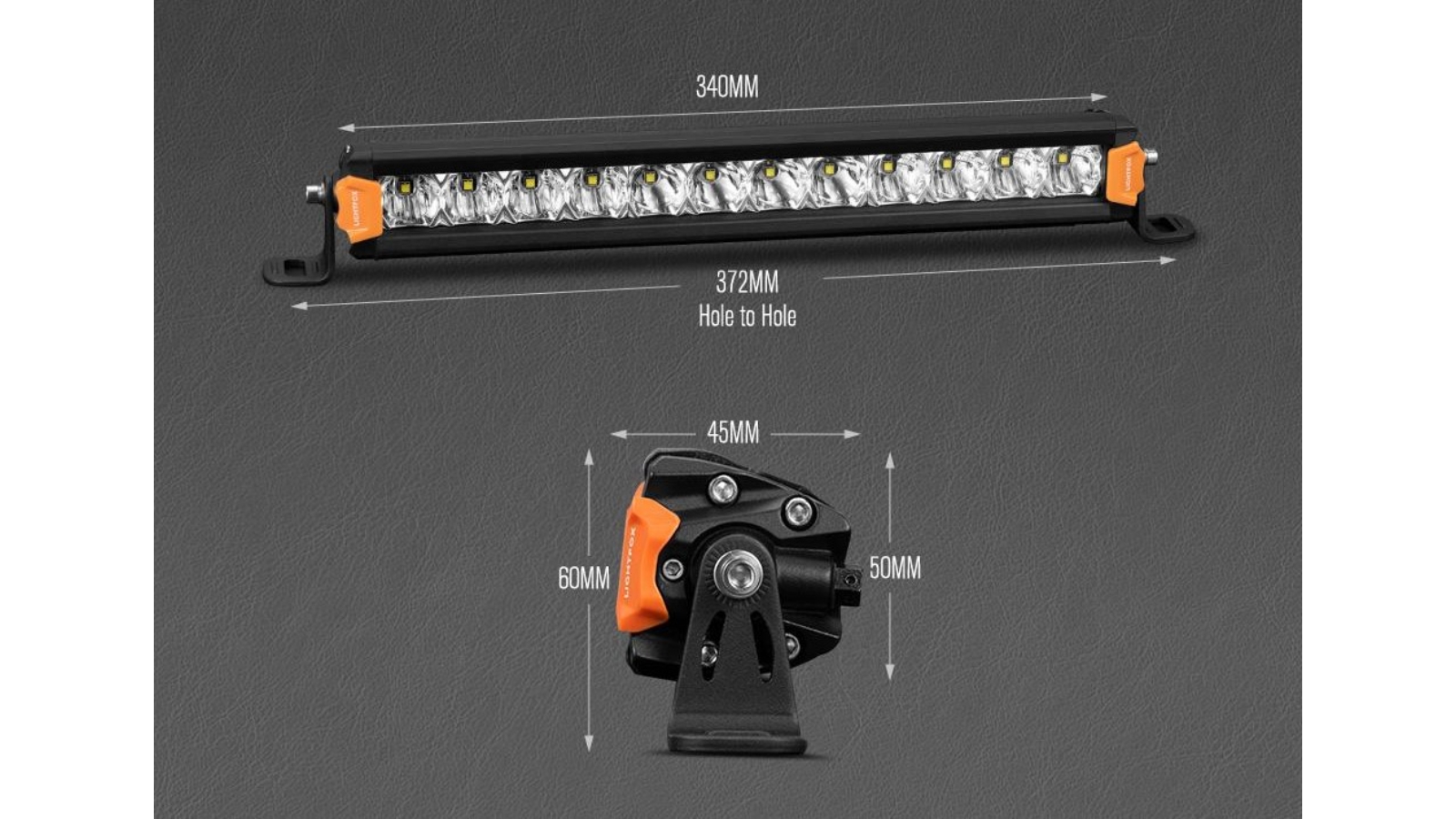 Lightfox Osram LED Light Bar Slim Single 14 inch Harvey Norman
