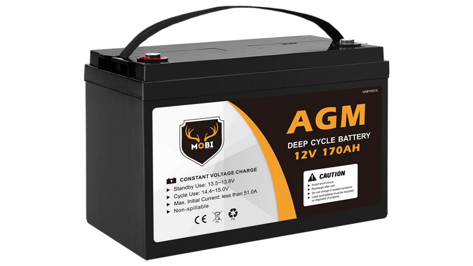 Mobi 170AH 12V AGM Deep Cycle Battery Golf