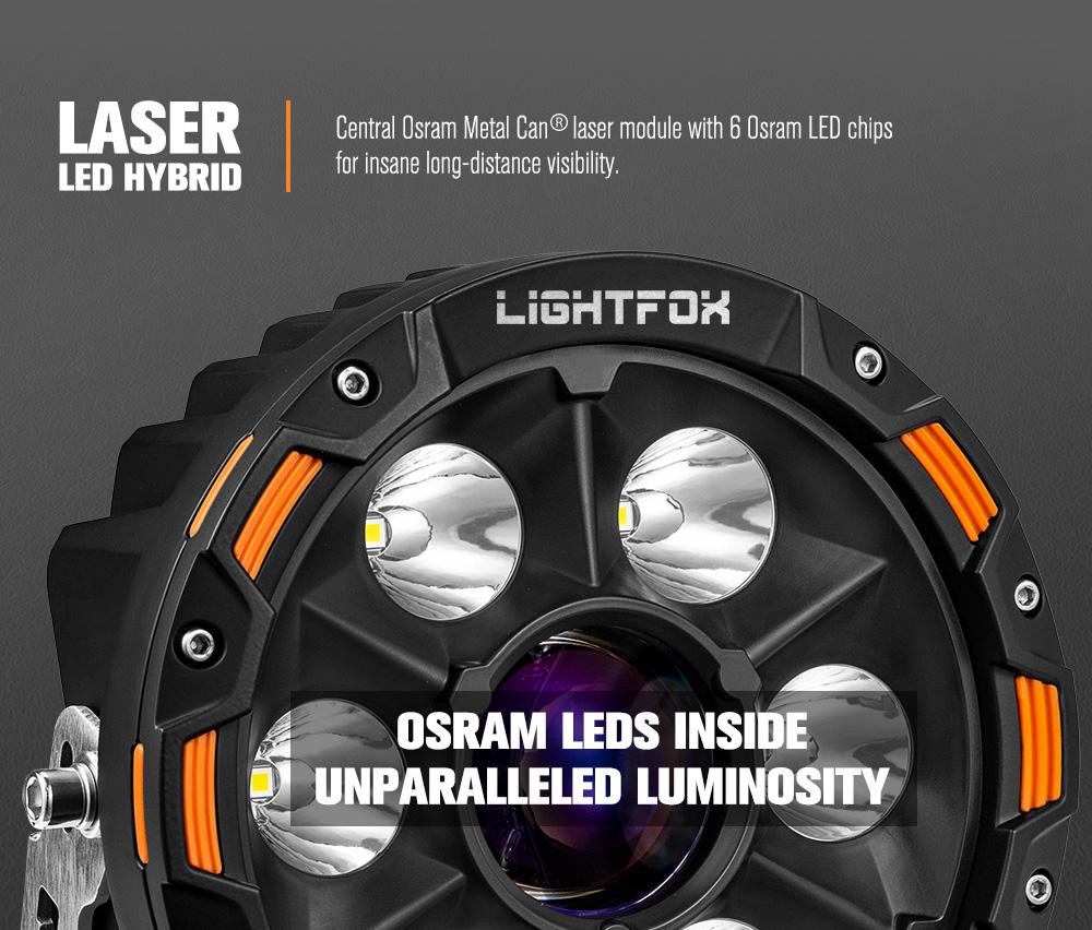 7 OSRAM LASER LED DRIVING LIGHTS BLACK Harvey Norman