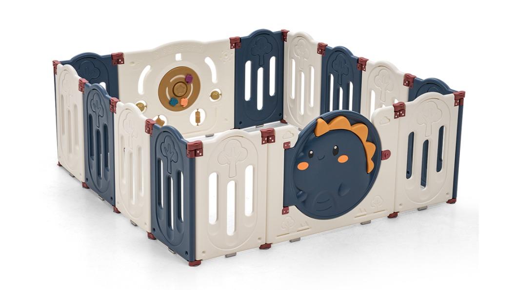 Playpals Blue 14 Panel Kid Playpen