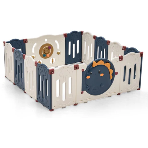 Playpals Blue 14 Panel Kid Playpen