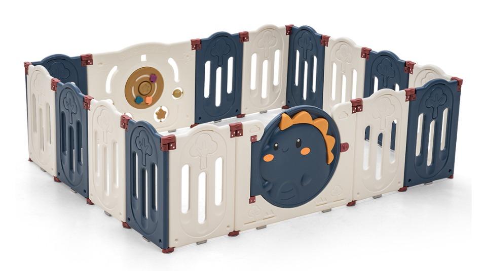 Playpals Blue 16 Panel Kid Playpen