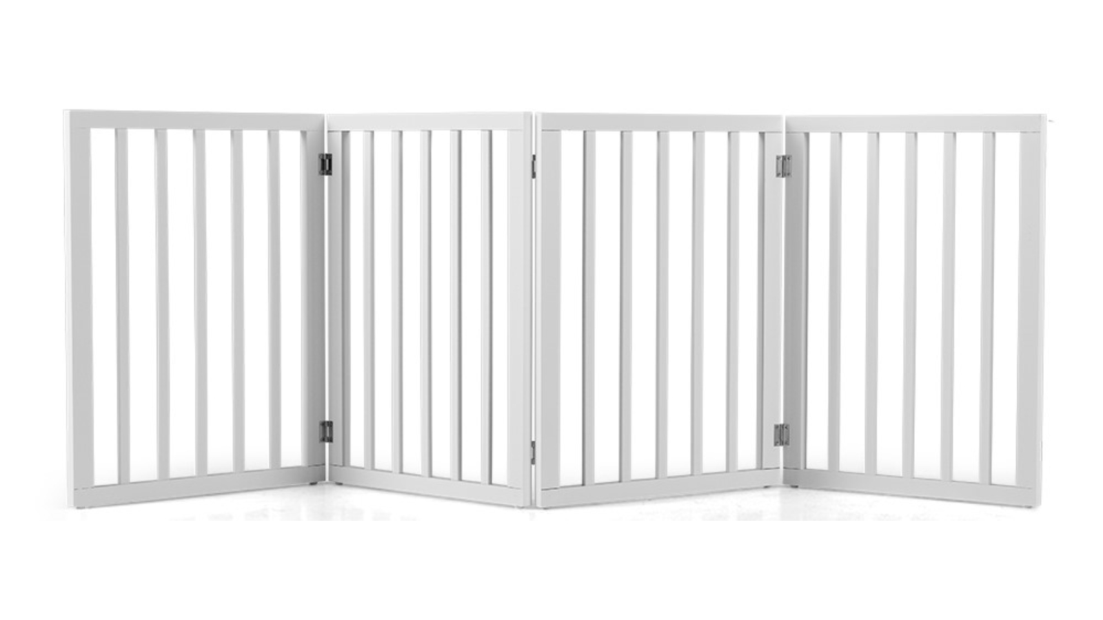 Petzly 61cm 4 Panel Pet Gate - White