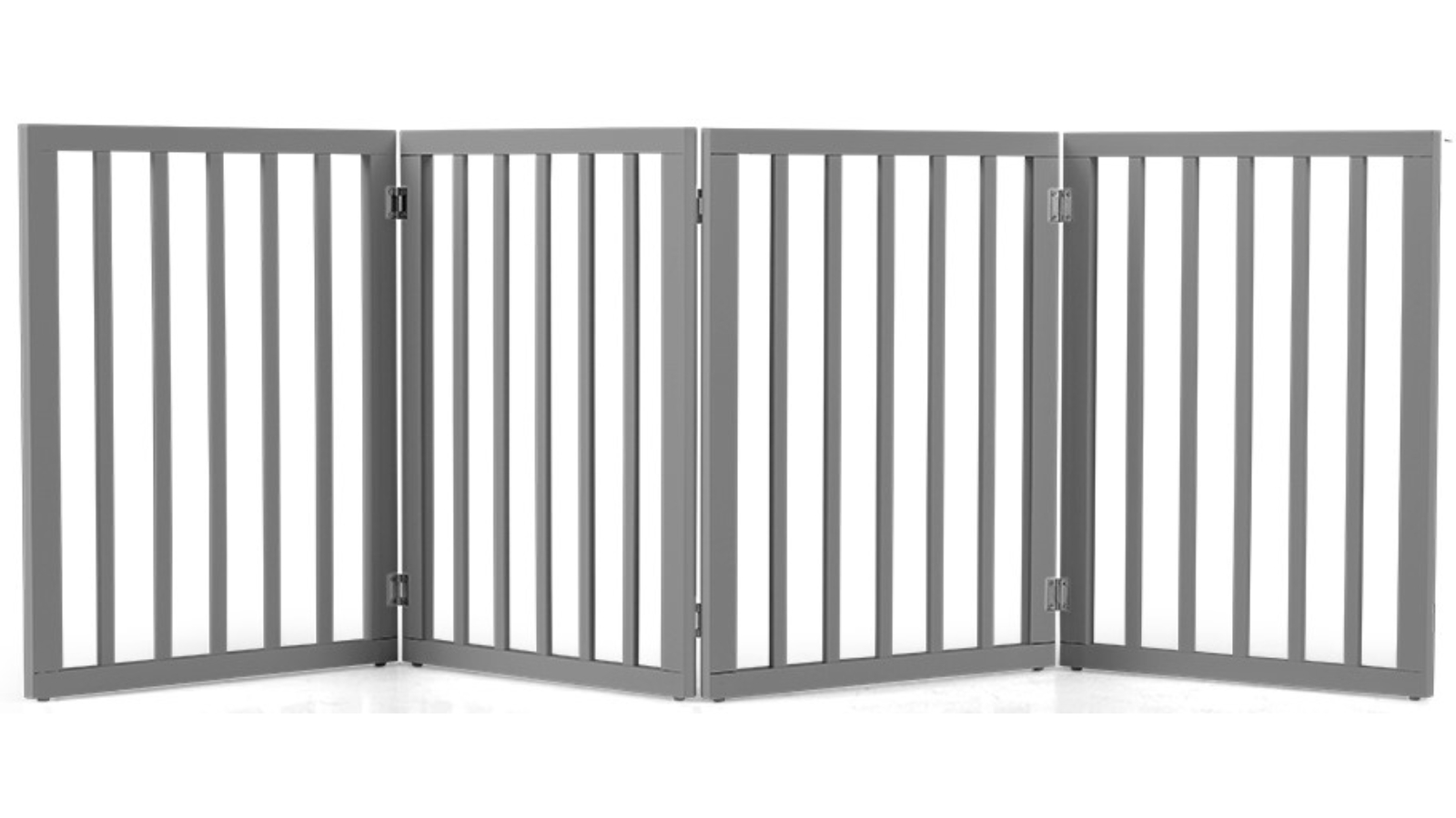Petzly 61cm 4 Panel Pet Gate - Grey