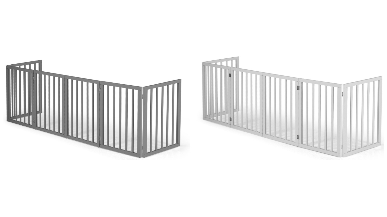 Petzly 61cm 6 Panel Wooden Pet Gate