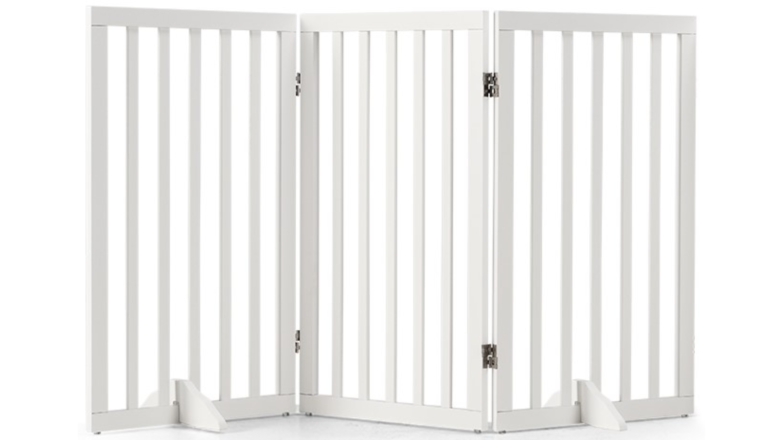 Petzly 80cm 3 Panel Pet Gate - White