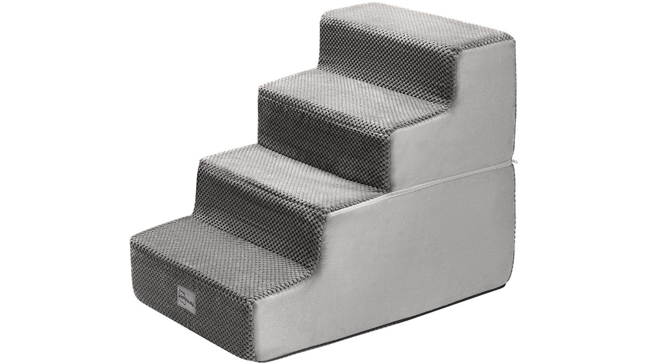 Petzly 4-Tiers Dog Ramp Steps Pet Stairs