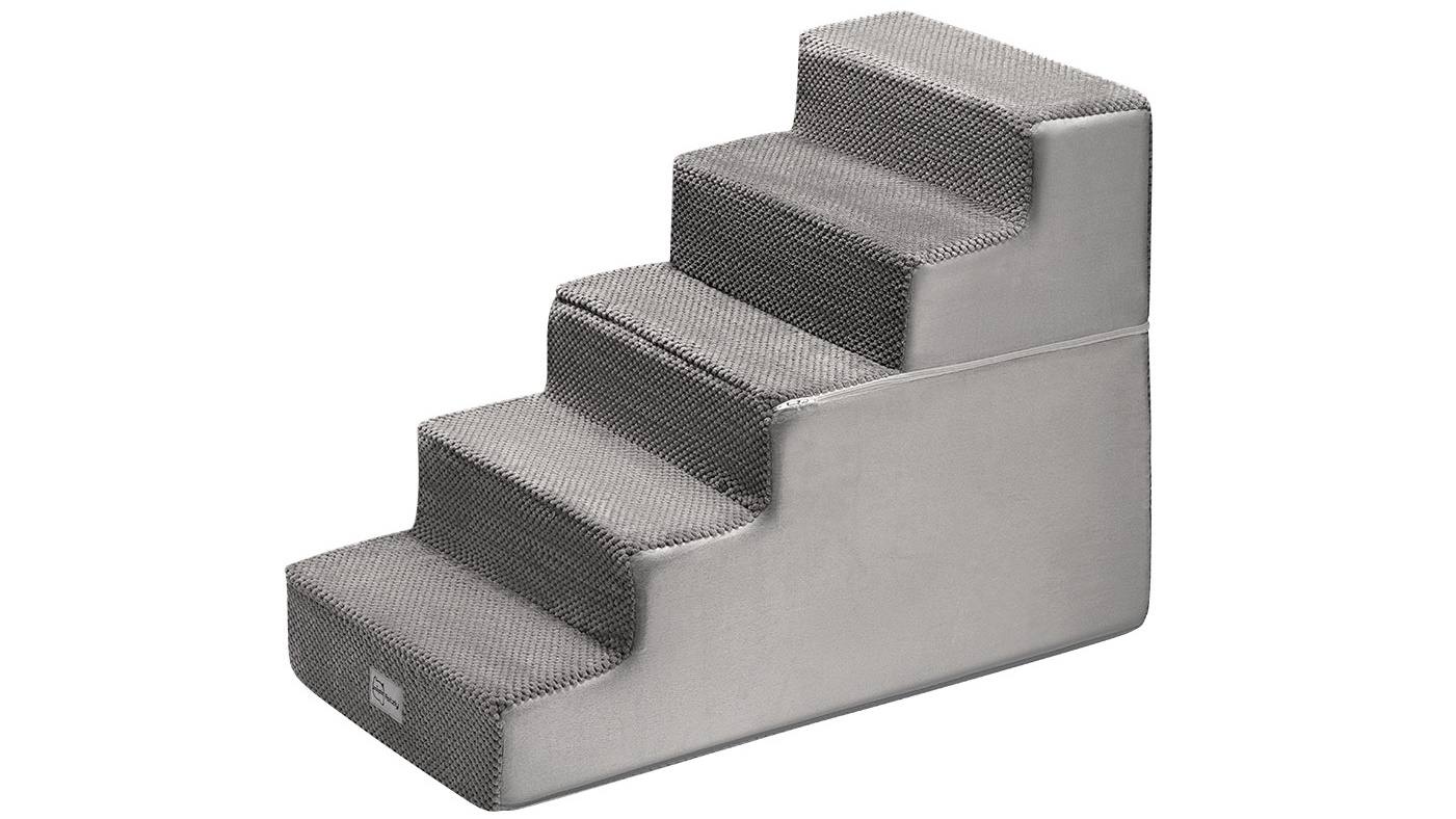 Petzly 5-Tiers Dog Ramp Steps Pet Stairs