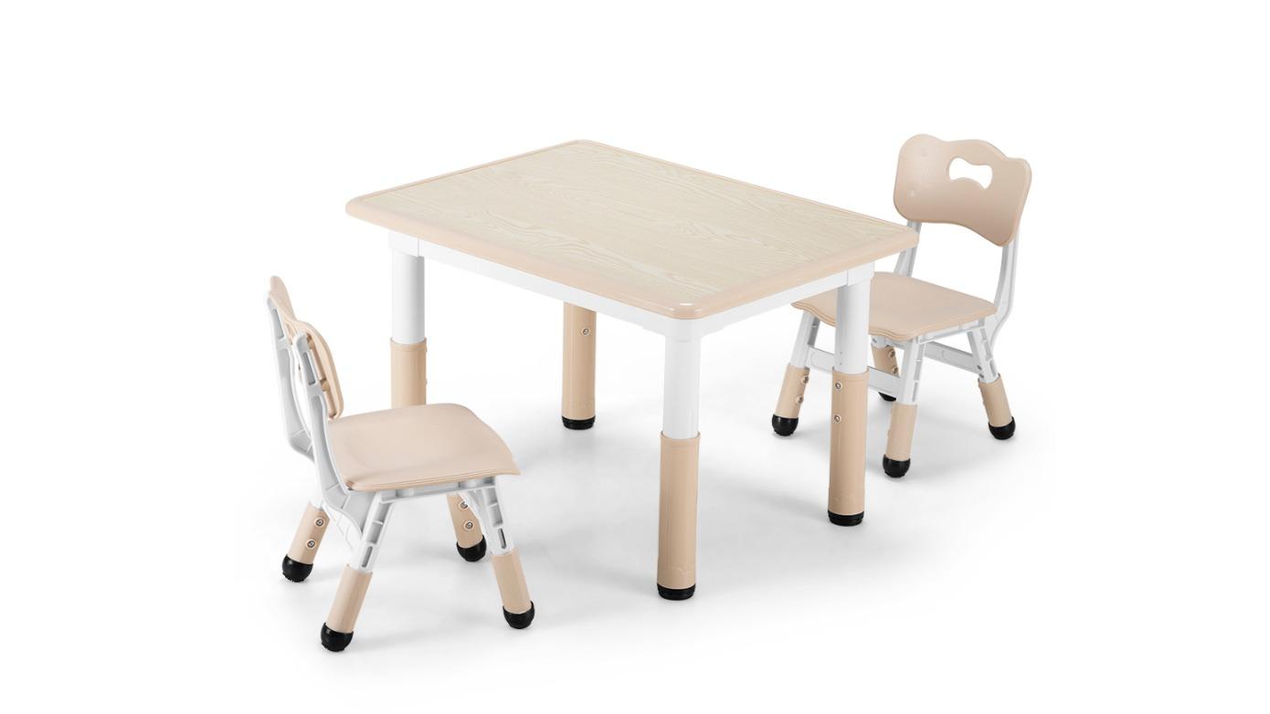 Playpals Kids 80 x 60cm Tables Chair Set - Beige