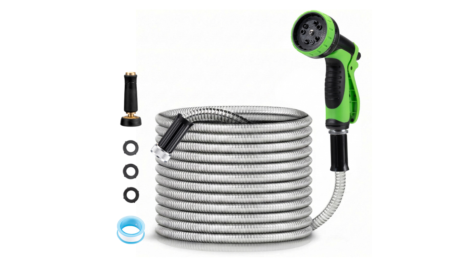 Zuni 50ft Flexible Garden Hose - Silver