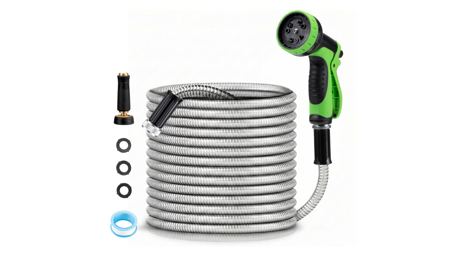 Zuni 75ft Flexible Garden Hose - Silver