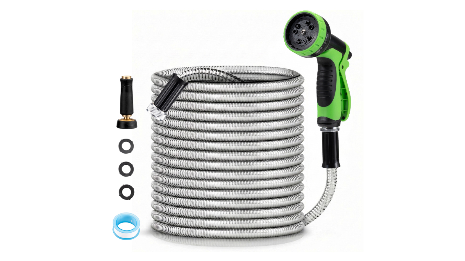 Zuni 100ft Flexible Garden Hose - Silver