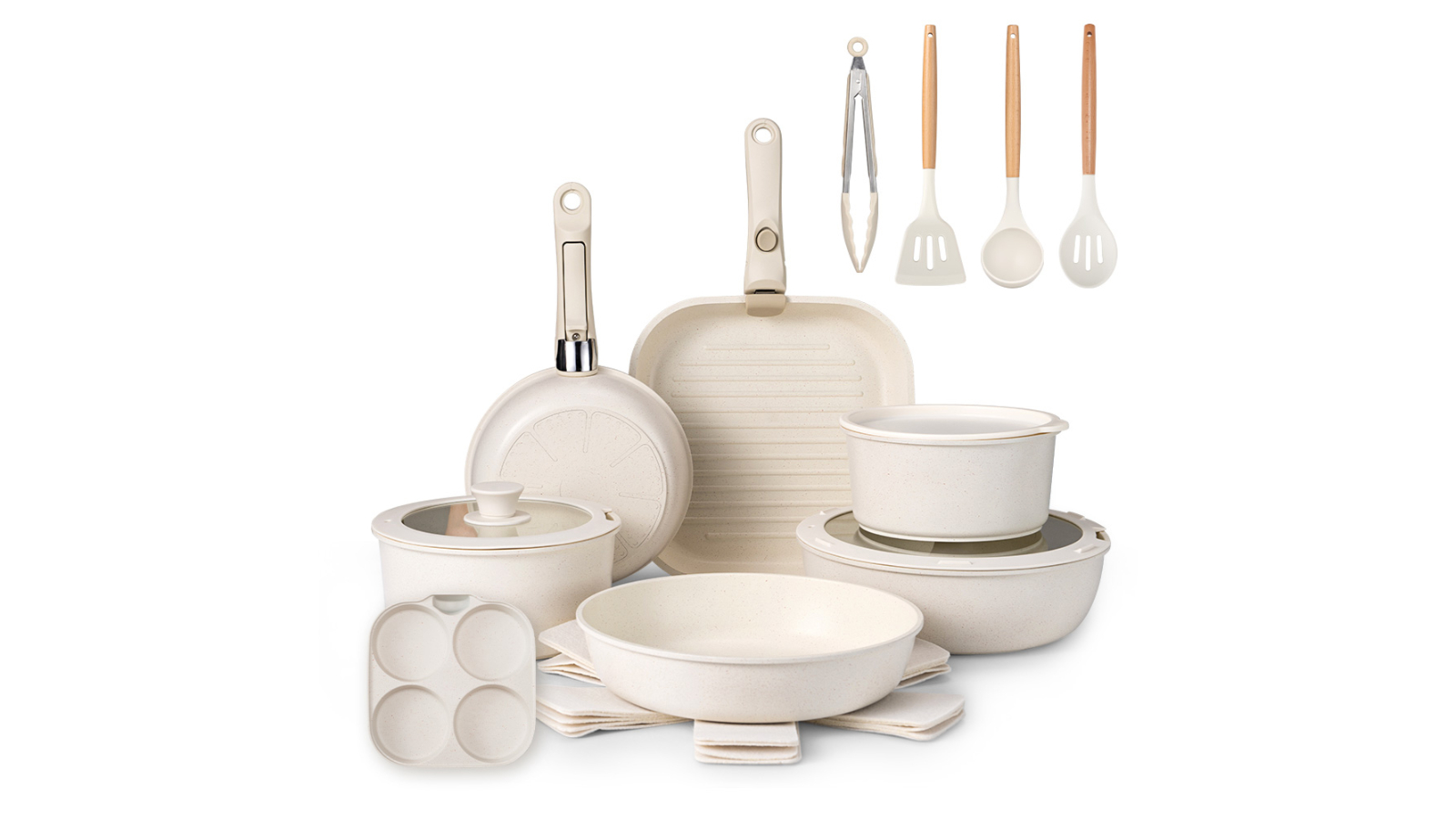 Zuni 25 Piece Nonstick Pots and Pans Cookware
