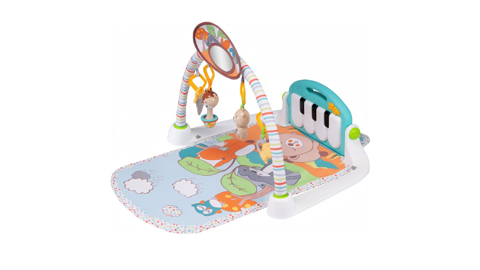 Playpals Baby Activity Play Mat Kick and Piano Gym