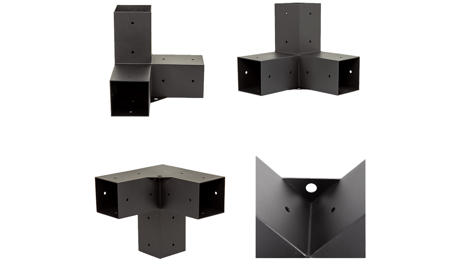 Randy and Travis Machinery Double Pergola Kit with Matte Black Steel Bracket