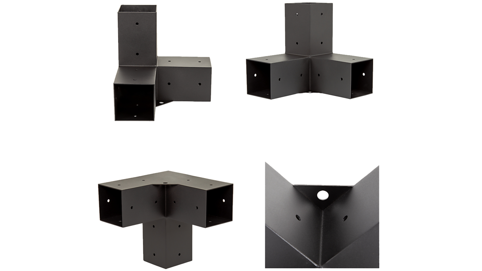 Randy and Travis Machinery Matte Black Single Pergola Kit with Steel Bracket