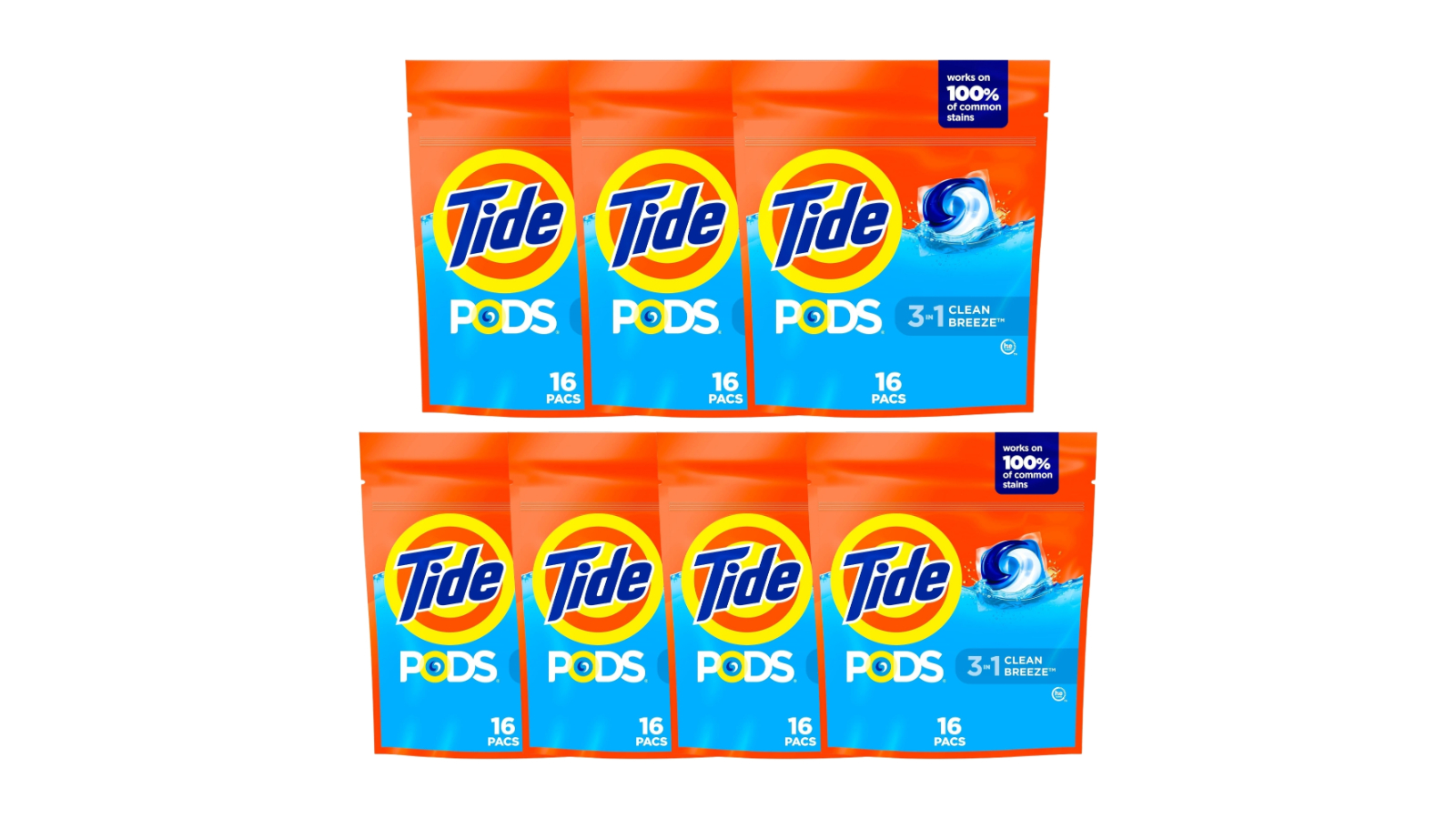 Tide 112 Piece 3-in1 Clean Breeze Laundry Pod