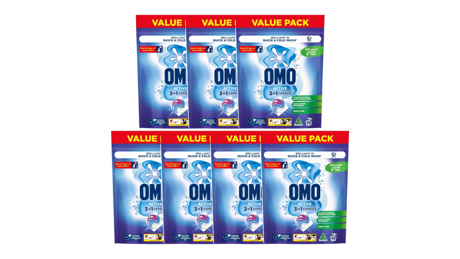 Omo 420 Piece 3-in-1 Active Laundry Capsule