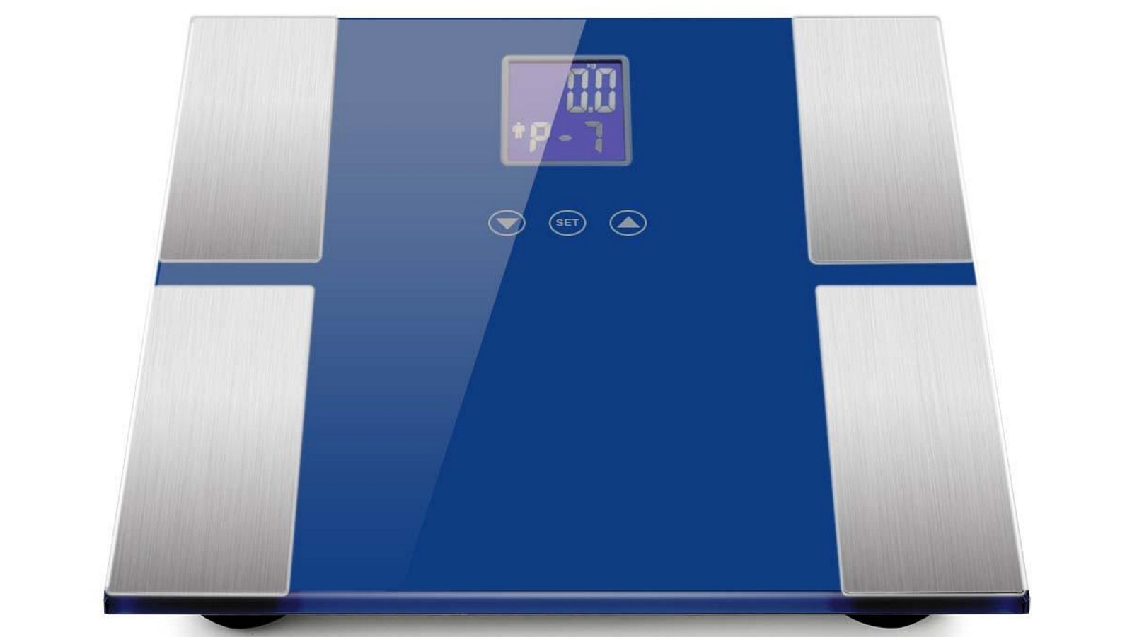 SOGA Digital Electronic LCD Bathroom Body Fat Weighing Scales Blue Harvey Norman