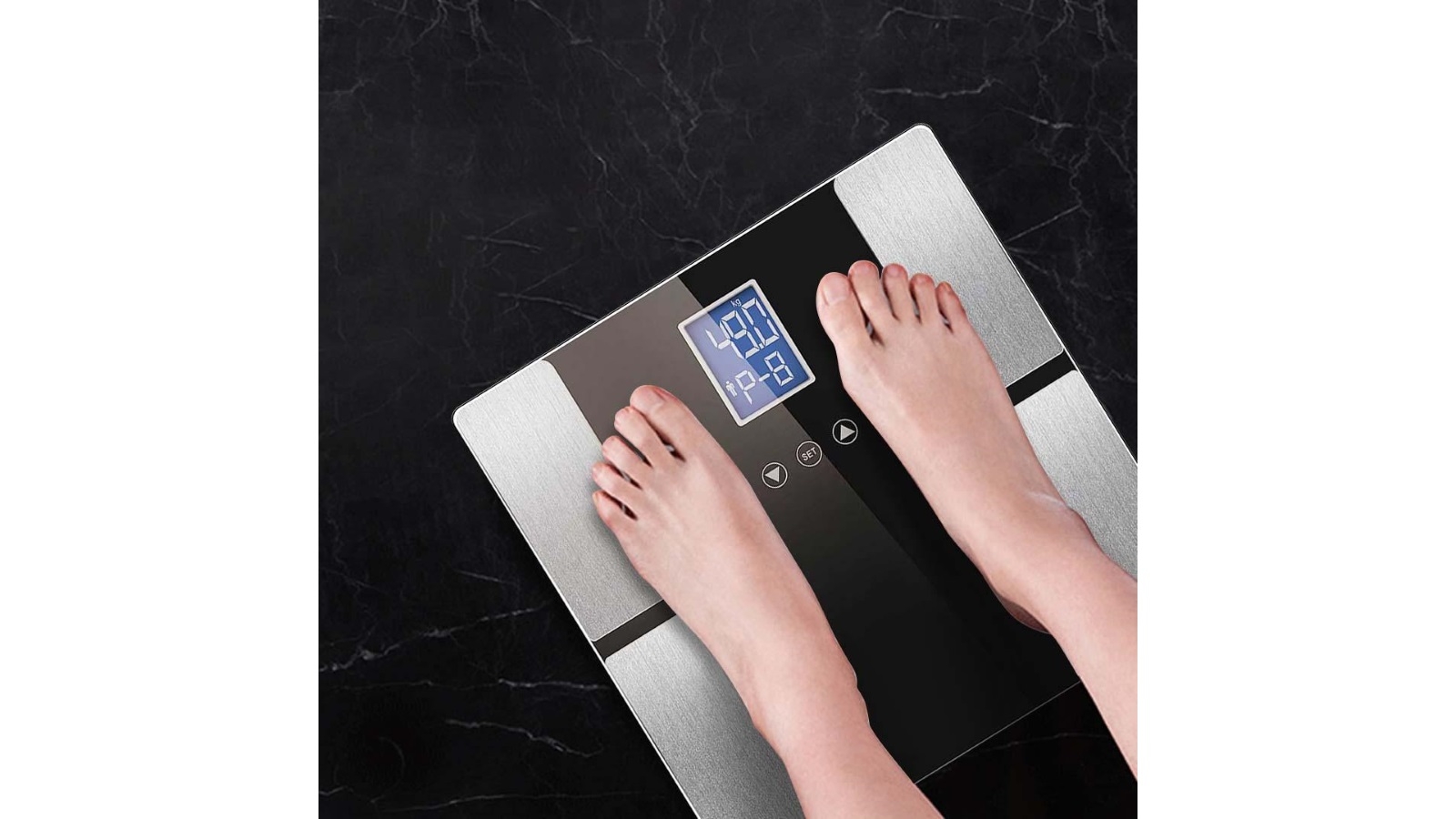 SOGA Digital Electronic LCD Bathroom Body Fat Weighing Scales Blue
