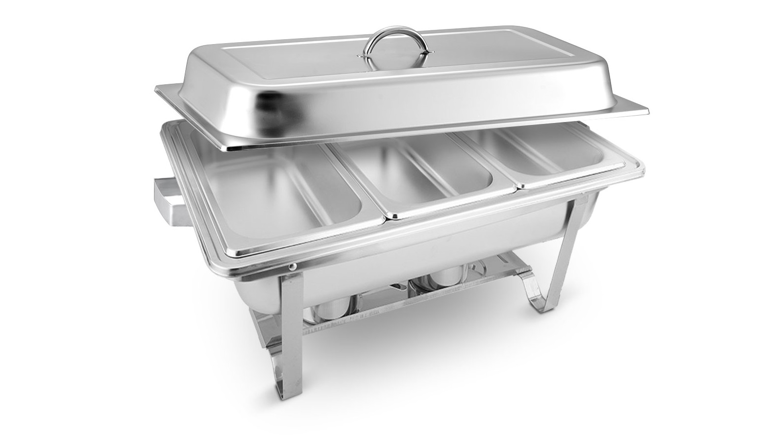 SOGA 3L Triple Tray Stainless Steel Chafing Catering Dish Food Warmer