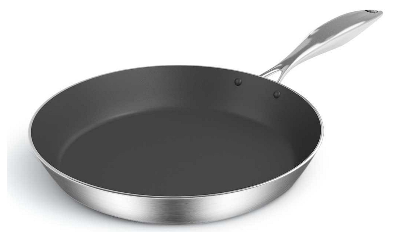 SOGA 30cm Stainless Steel Fry Pan with Induction Non Stick Interior