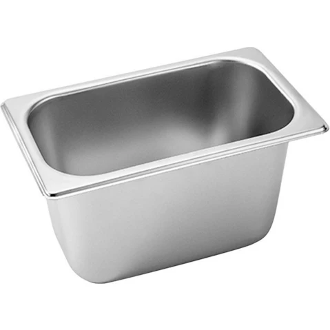 SOGA Gastronorm GN Pan Full Size 1/3 GN Pan 15cm Deep Stainless Steel Tray