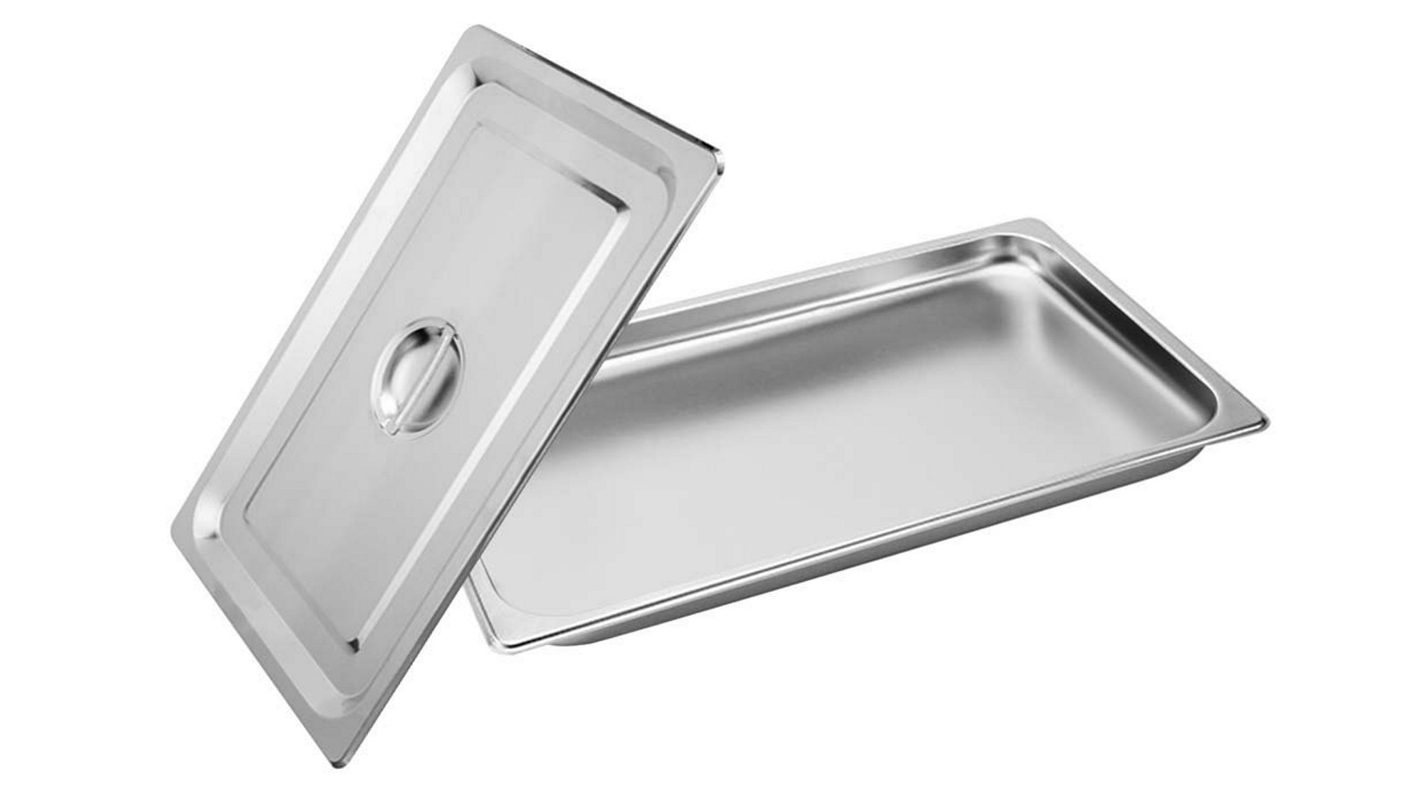 SOGA Gastronorm GN Pan Full Size 1/1 GN Pan 2cm Deep Stainless Steel Tray With Lid