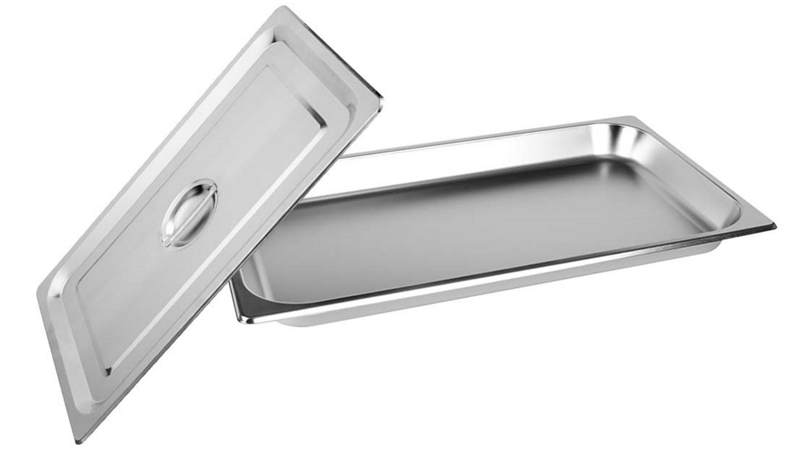 SOGA Gastronorm GN Pan Full Size 1/1 GN Pan 6.5cm Deep Stainless Steel Tray With Lid