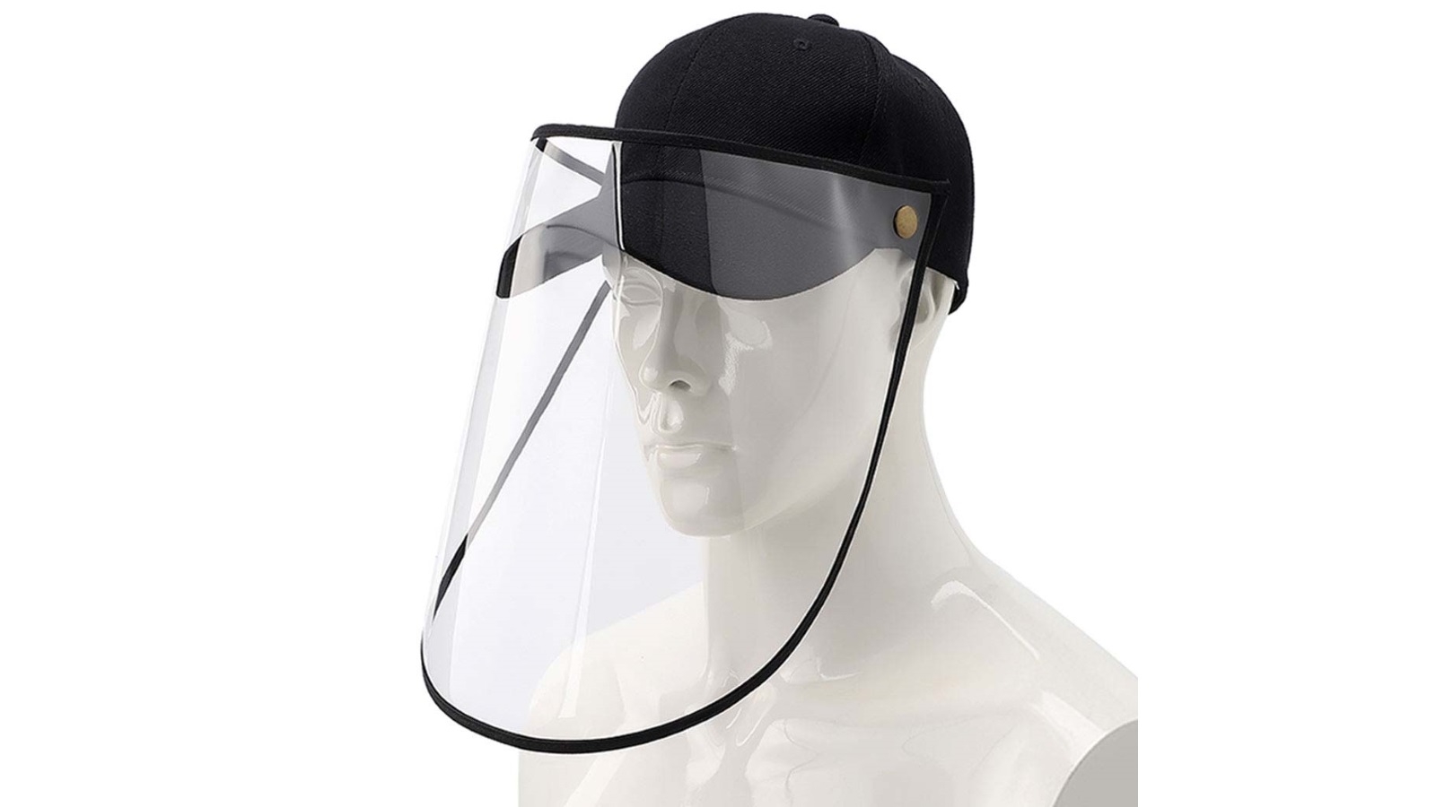 Puredi Outdoor Anti-Fog Pollution Dust Protective Cap with Full Face HD Shield Cover Adult - Black