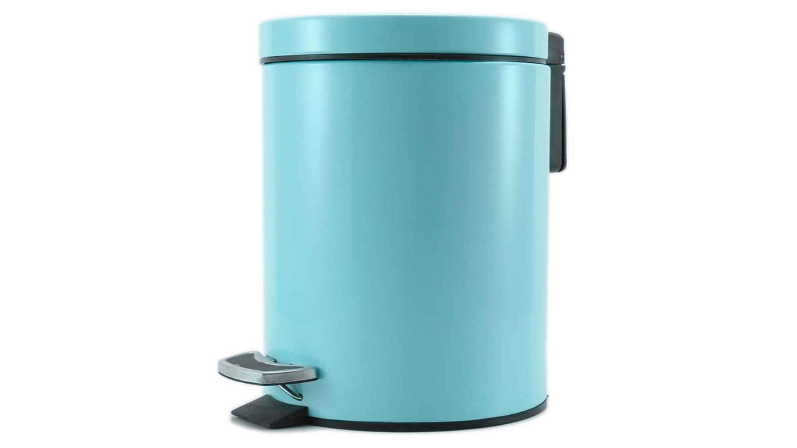 SOGA 7L Foot Pedal Stainless Steel Round Trash Bin - Blue