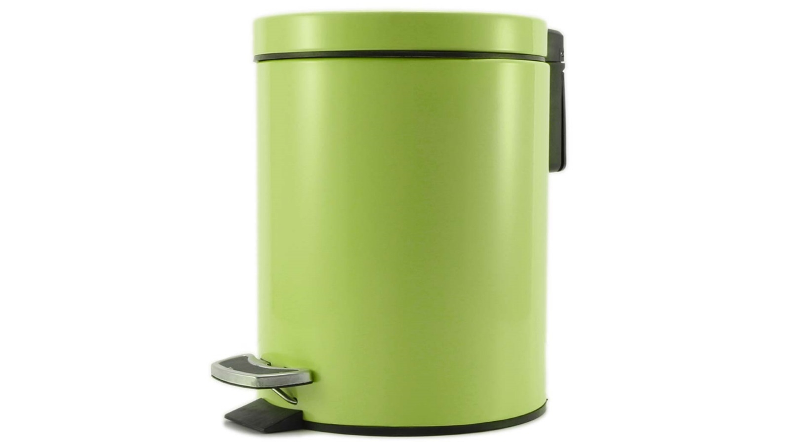 SOGA 7L Foot Pedal Stainless Steel Round Trash Bin - Green