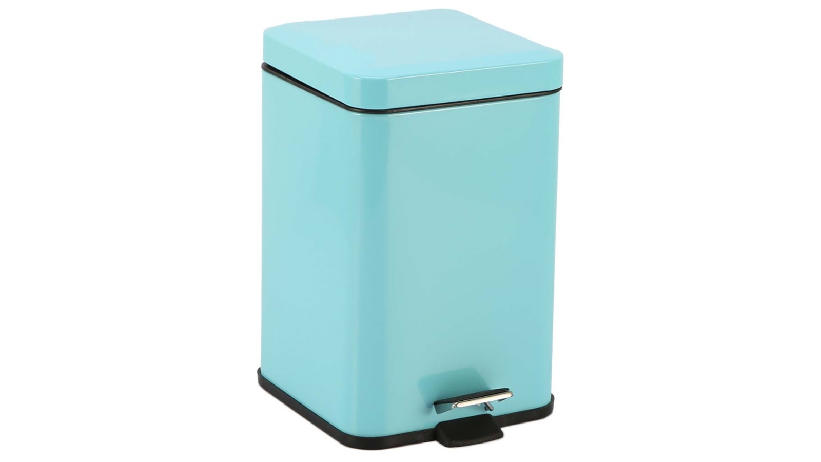 SOGA 12L Foot Pedal Stainless Steel Square Trash Bin - Blue