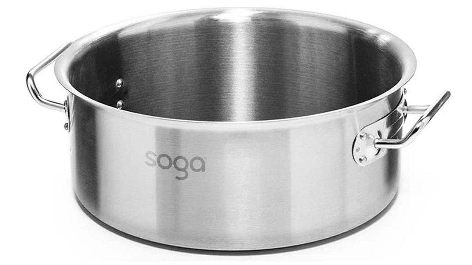 SOGA 32L Top Grade Thick Stainless Steel Stockpot 18/10 Without Lid