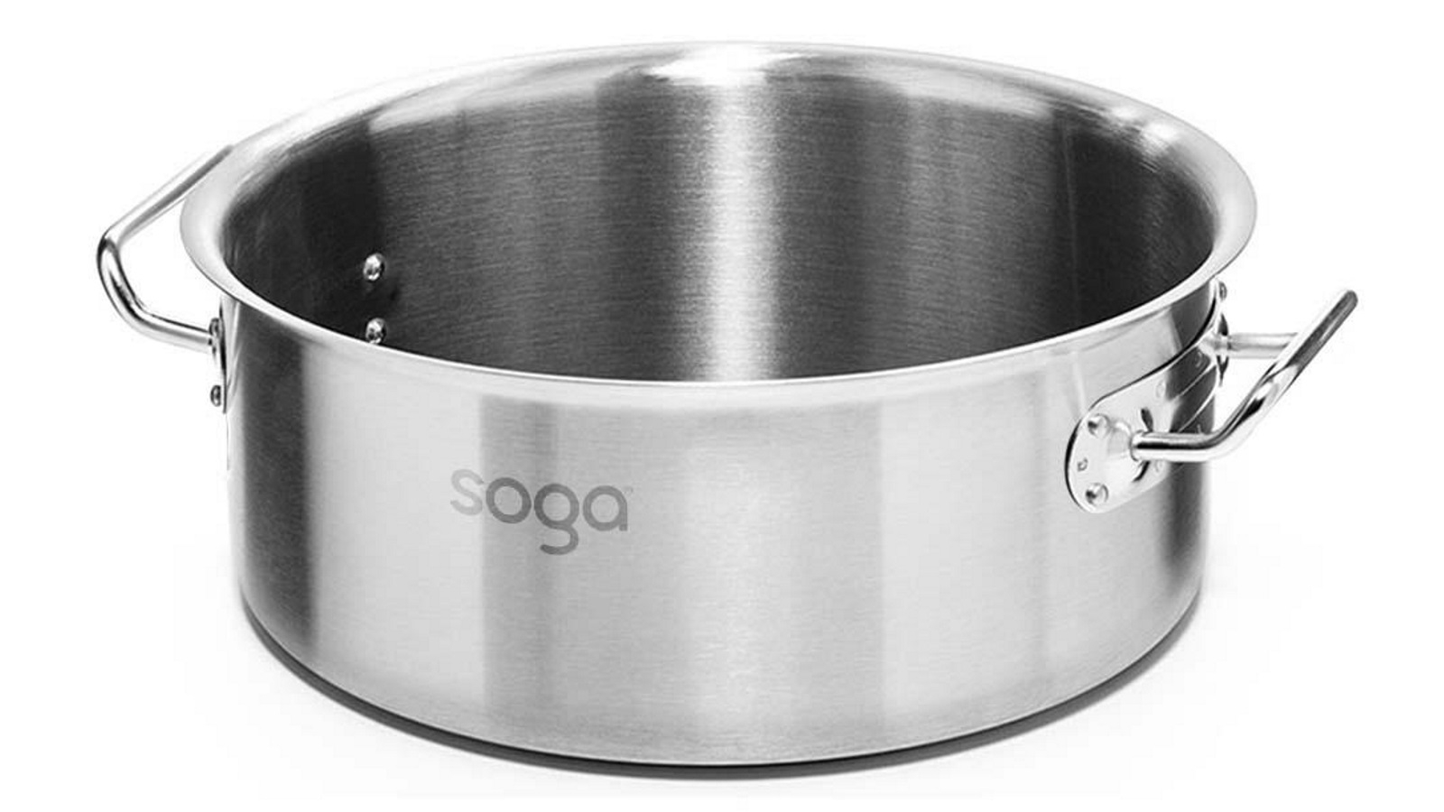 SOGA 83L Top Grade Thick Stainless Steel Stockpot 18/10 Without Lid
