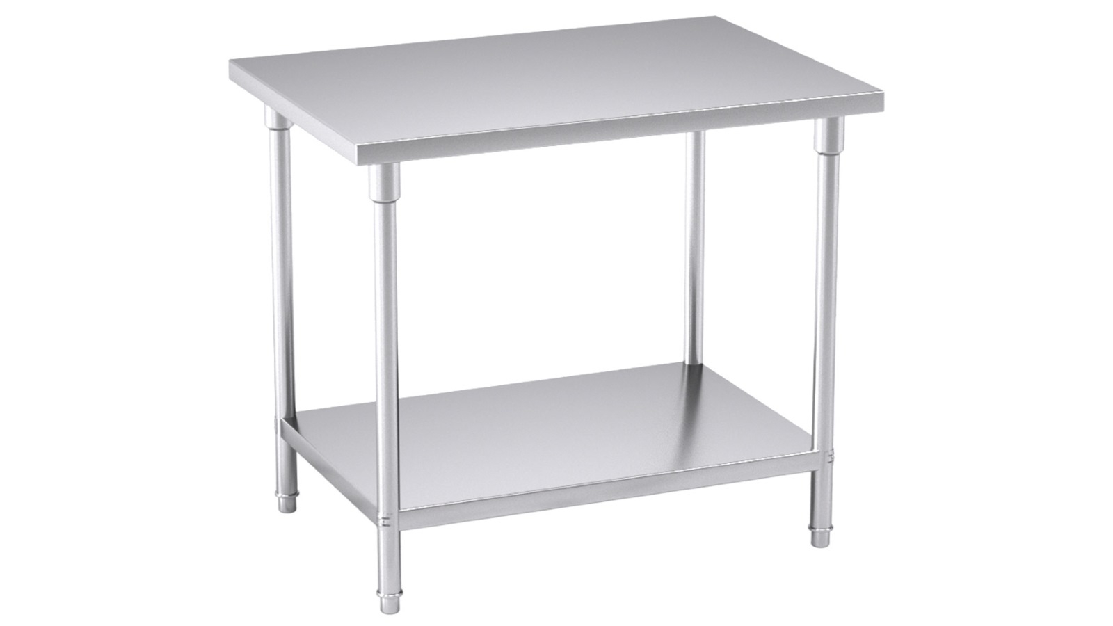 SOGA 100cm Commercial Catering Kitchen Stainless Steel Bench