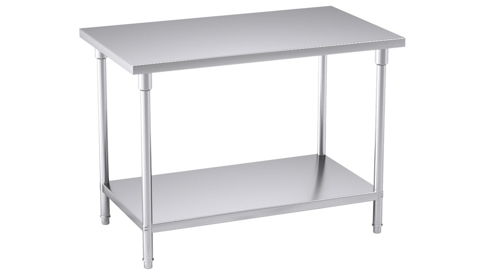 SOGA 120cm Commercial Catering Kitchen Stainless Steel Bench