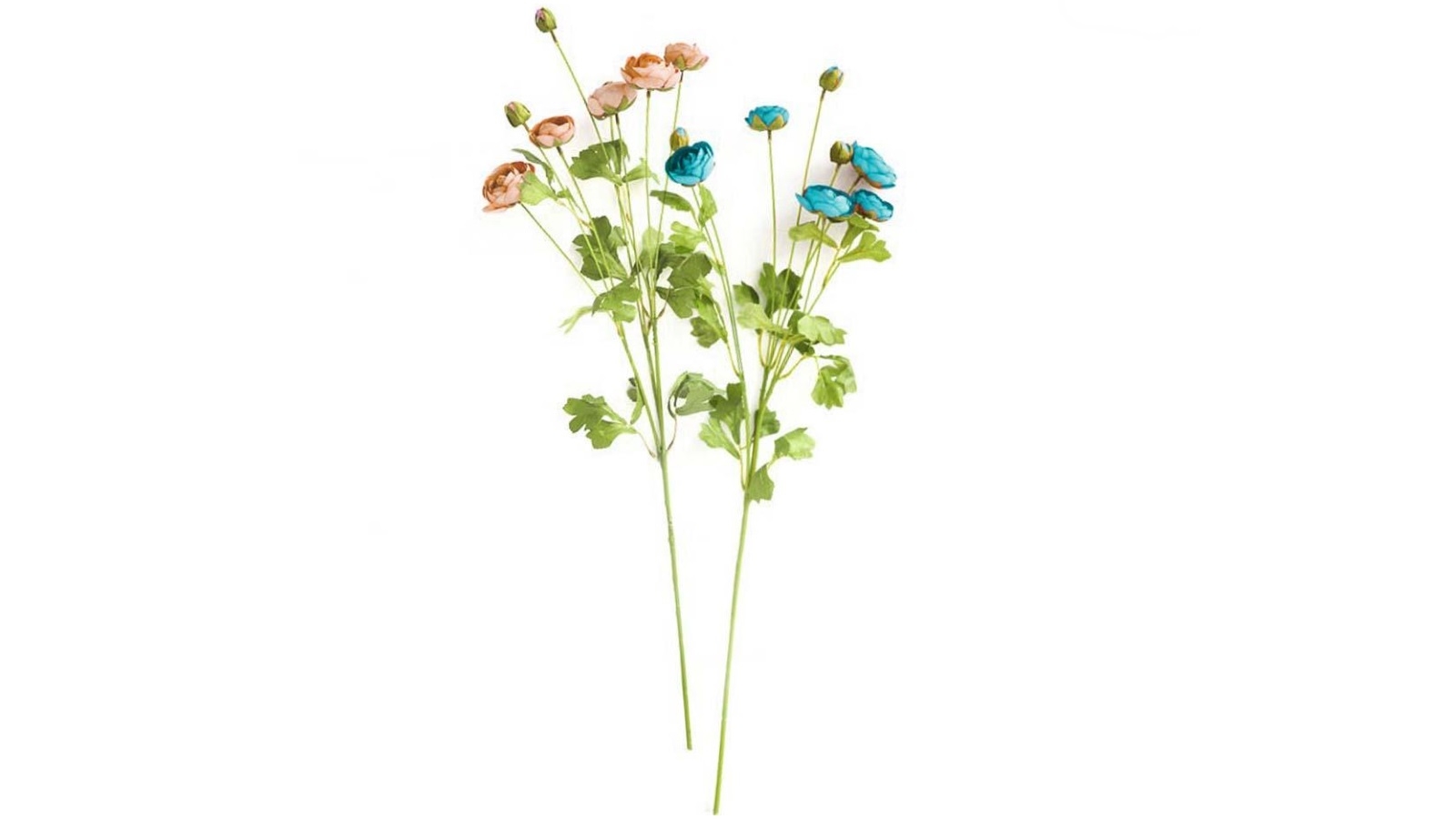 Soga 12 Piece Artificial Silk Flower Fake Rose Bouquet Table Decor - Blue