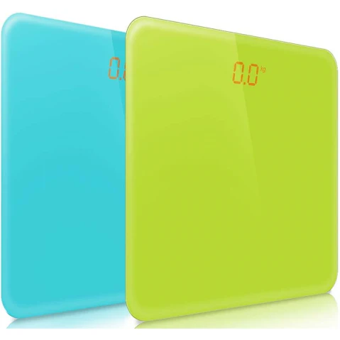 SOGA 2x 180kg Digital Fitness LCD Electronic Weighing Scales - Green/Blue