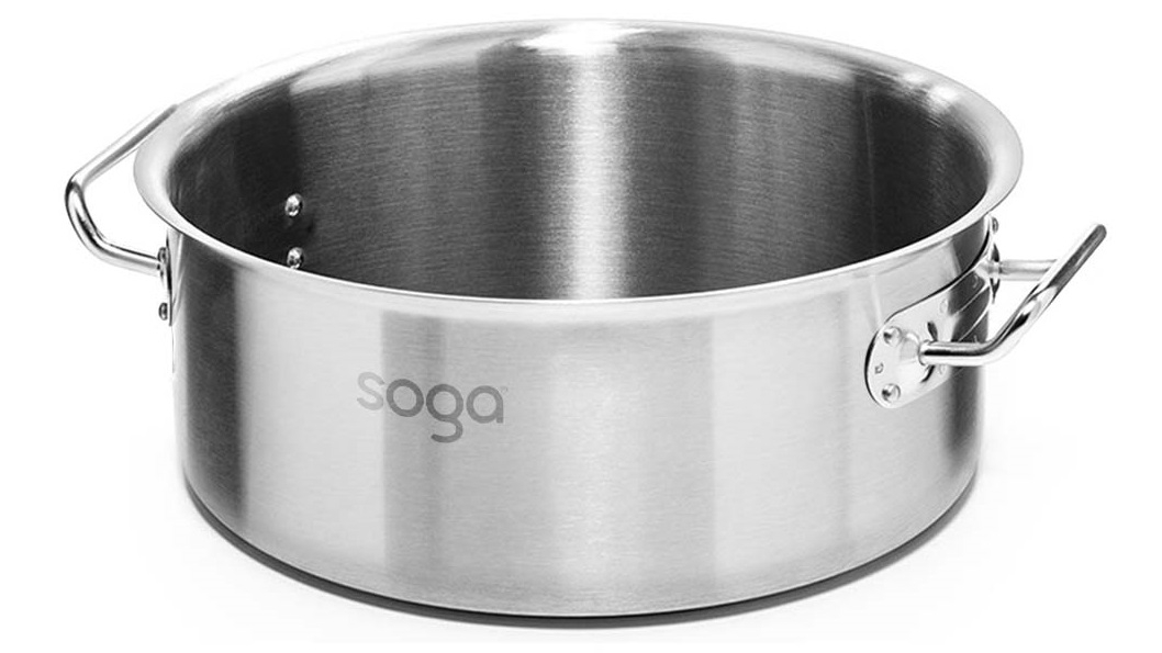 SOGA Dual Burners Cooktop Stove with 14L and 17L Stainless Steel Stock