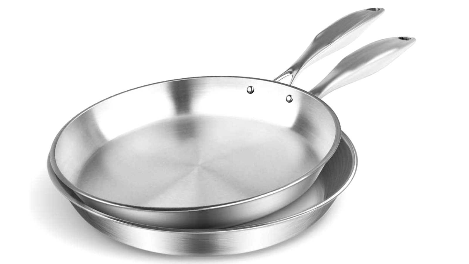 SOGA 20cm and 24cm Stainless Steel Fry Pan with Top Grade Induction Cooking