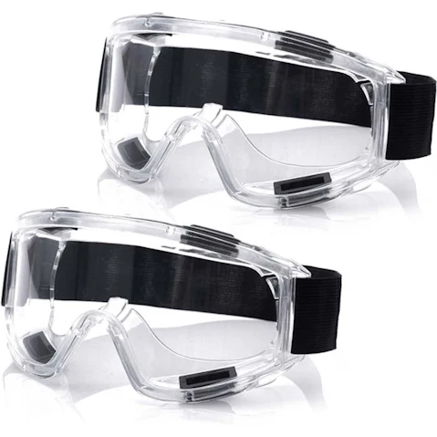 Puredi 2x Clear Protective Safety Eye Goggles