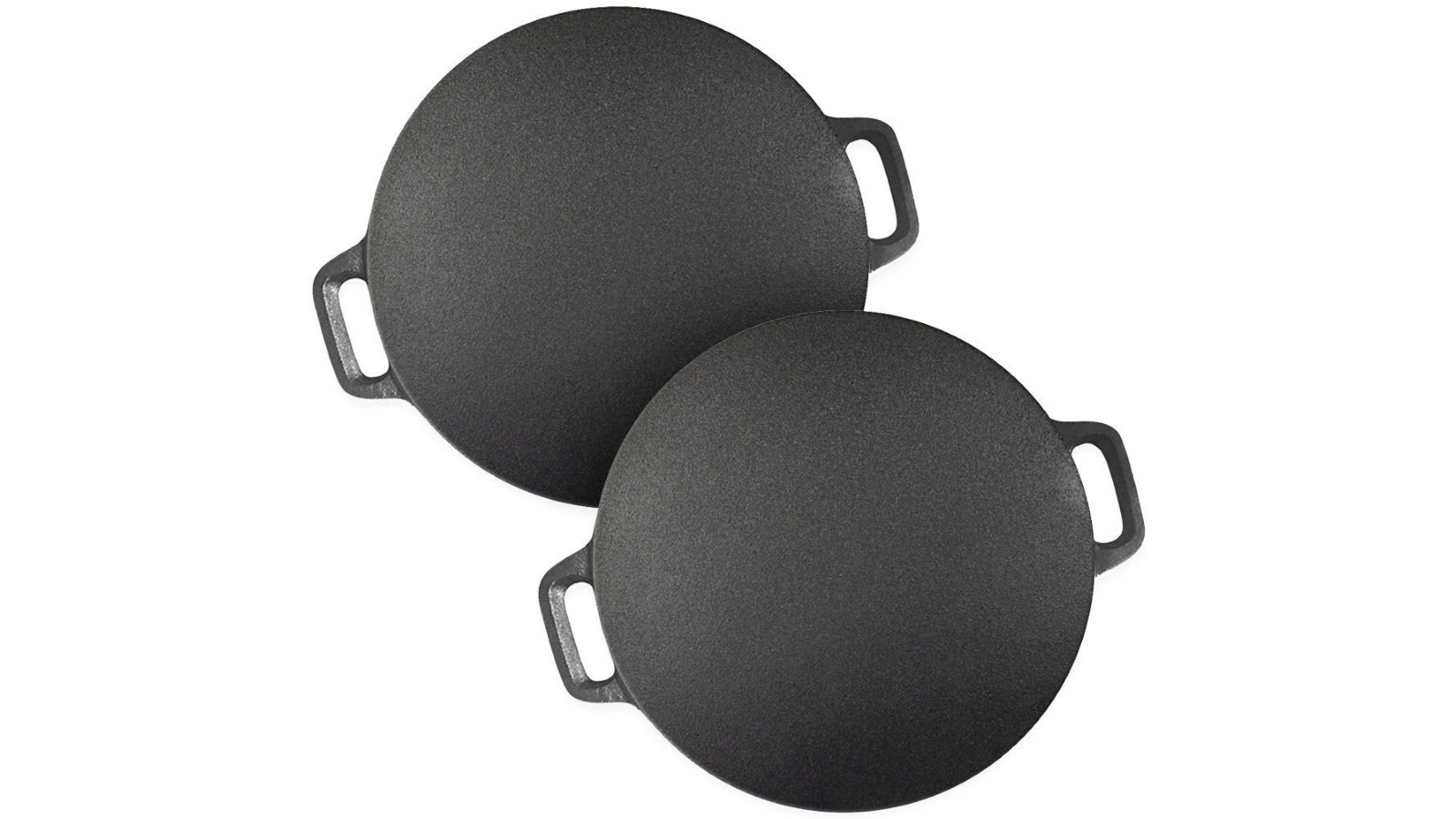 SOGA 2x37cm Cast Iron Induction Crepe Pan
