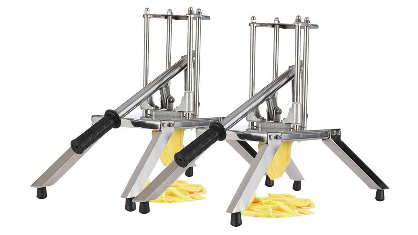 SOGA 2x Commercial 3 Blades Potato French Fry Fruit Vegetable Cutter Stainless Steel