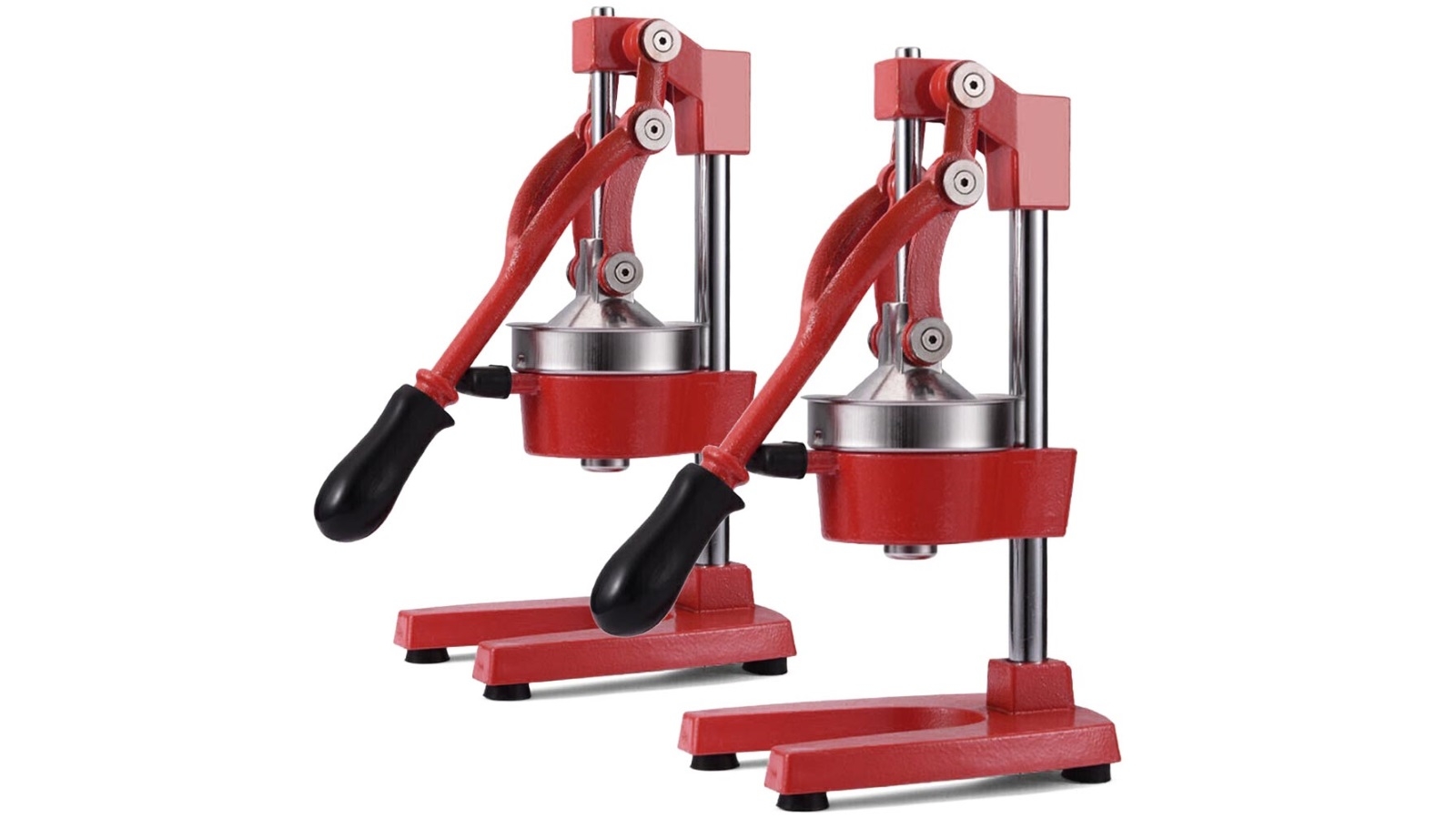 SOGA 2x Stainless Steel Manual Juicer Hand Press Juice Extractor - Red