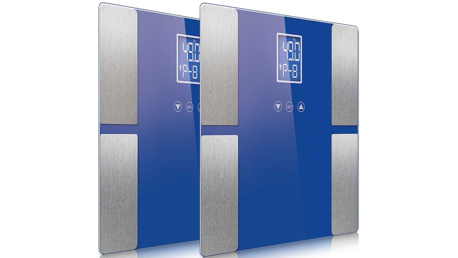 SOGA 2x Digital Electronic LCD Bathroom Body Fat Weighing Scales - Blue