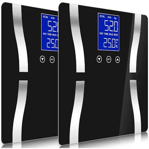 SOGA 2x Digital Body Fat Scale - Black